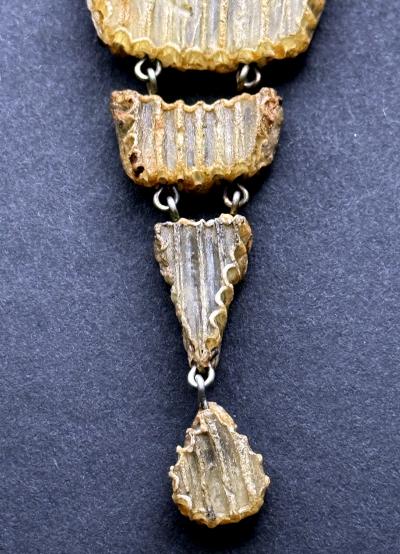 Line Vautrin French Articulate Talosel Brooch with Glass Inlay by Line Vautrin Branded