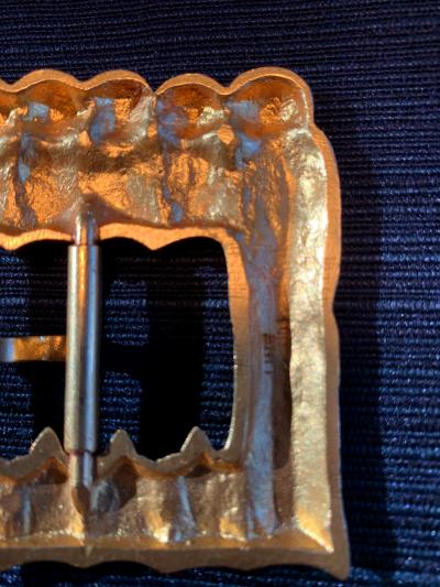 Line Vautrin French Bronze Art Sculptural Buckle Line Vautrin