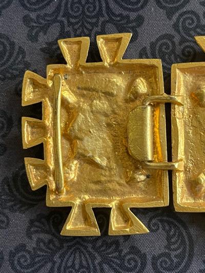 Line Vautrin French Bronze Belt Buckle Line Vautrin