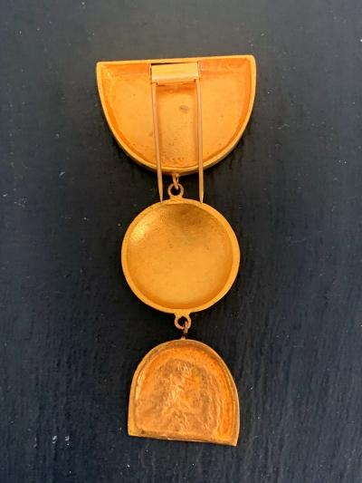 Line Vautrin French Bronze Brooch Pergatoire by Line Vautrin