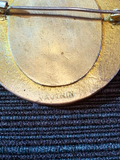 Line Vautrin French Bronze Brooch by Line Vautrin