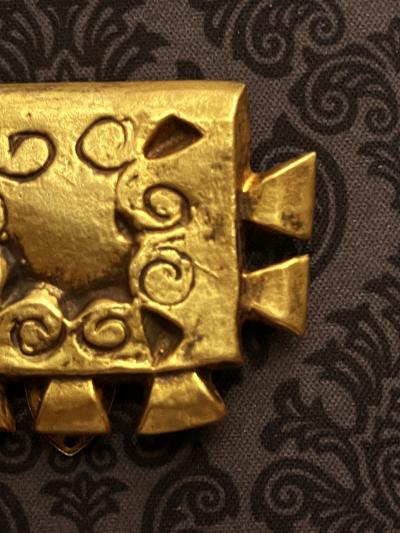 Line Vautrin French Bronze Buckle Brooch Line Vautrin