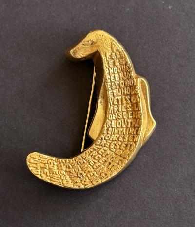 Line Vautrin French Bronze La Gloire des Phoques Brooch Line Vautrin