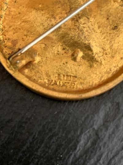 Line Vautrin French Gilt Bronze Brooch by Line Vautrin
