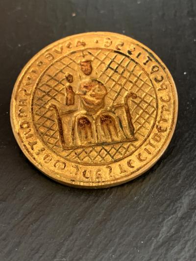 Line Vautrin French Gilt Bronze Brooch by Line Vautrin