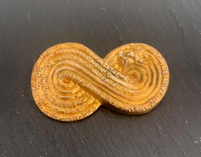 Line Vautrin French Gilt Bronze Brooch by Line Vautrin