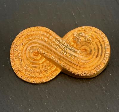 Line Vautrin French Gilt Bronze Brooch by Line Vautrin