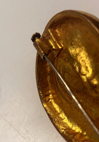 Line Vautrin French Gilt Bronze Brooch by Line Vautrin