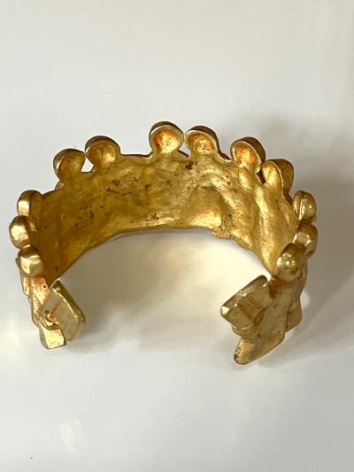 Line Vautrin French Sculptural Bronze Bracelet La Manif by Line Vautrin