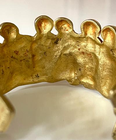 Line Vautrin French Sculptural Bronze Bracelet La Manif by Line Vautrin