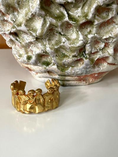 Line Vautrin French Sculptural Bronze Bracelet La Manif by Line Vautrin