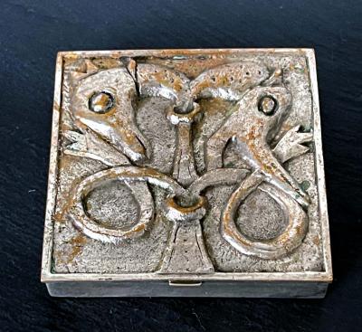 Line Vautrin French Silvered Bronze Box Line Vautrin