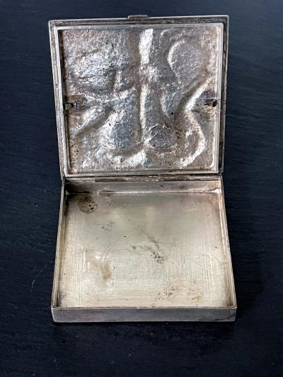 Line Vautrin French Silvered Bronze Box Line Vautrin