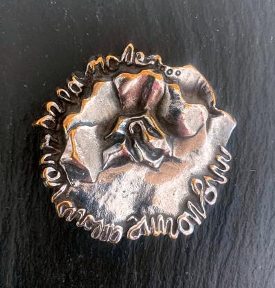 Line Vautrin French Silvered Bronze Brooch by Line Vautrin