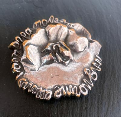 Line Vautrin French Silvered Bronze Brooch by Line Vautrin