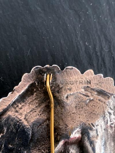 Line Vautrin French Silvered Bronze Brooch by Line Vautrin