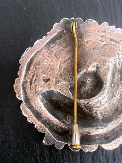 Line Vautrin French Silvered Bronze Brooch by Line Vautrin