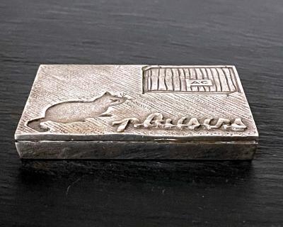 Line Vautrin French Silvered Bronze Paperweight Line Vautrin