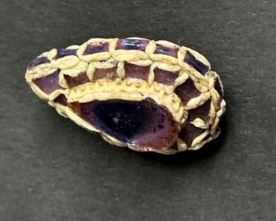 Line Vautrin French Talosel Brooch with Glass Inlay by Line Vautrin Branded