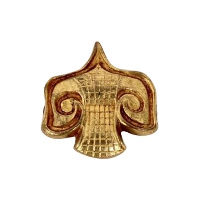 Line Vautrin GILT WASHED FRENCH BRONZE BROOCH ATTRIBUTED TO LINE VAUTRIN