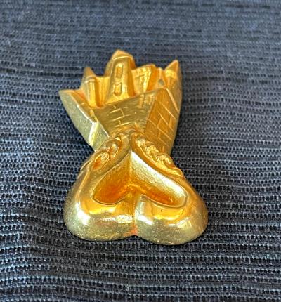 Line Vautrin Gilt Bronze Brooch Chateau en Espagne by Line Vautrin