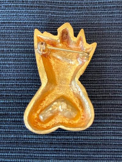 Line Vautrin Gilt Bronze Brooch Chateau en Espagne by Line Vautrin