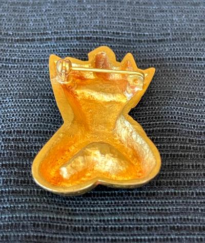 Line Vautrin Gilt Bronze Brooch Chateau en Espagne by Line Vautrin