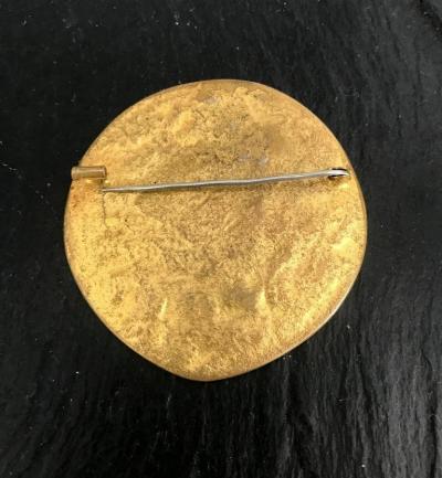 Line Vautrin Gilt Bronze Brooch by Line Vautrin
