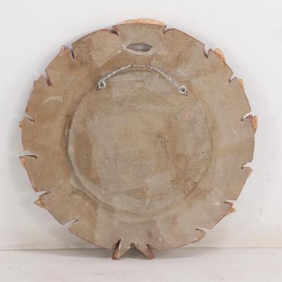 Line Vautrin Green glass and resin convex mirror in the manner of Line Vautrin Contemporary 