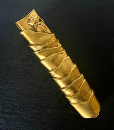 Line Vautrin Large French Gilt Bronze Box Pinocchio by Line Vautrin