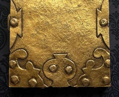 Line Vautrin Large French Sculpted Bronze Box by Line Vautrin