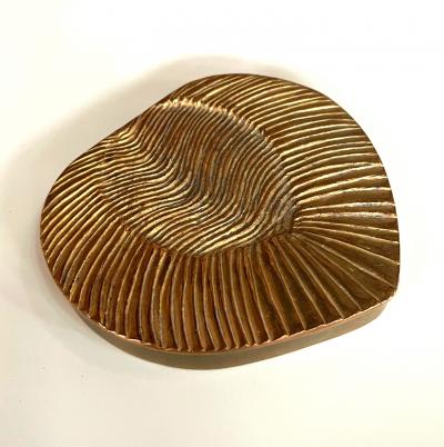 Line Vautrin Large Gilt Bronze Feuille Box by Line Vautrin
