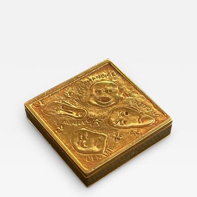 Line Vautrin Les Sept P ch s Capitaux Paperweight by Line Vautrin