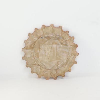 Line Vautrin Lime glass and resin convex mirror in manner of Line Vautrins Tr fle design 