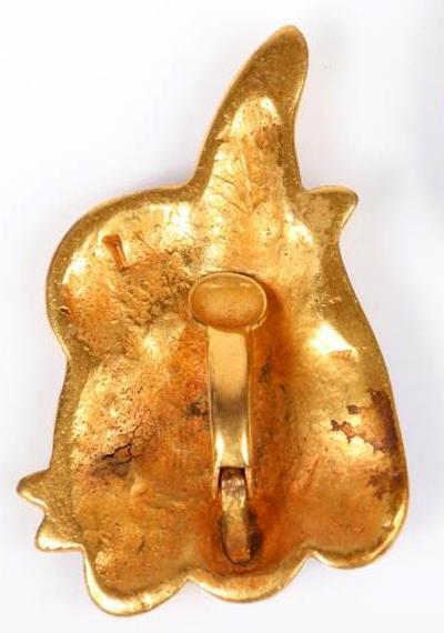 Line Vautrin Pair of Bronze and Enamel Earrings Line Vautrin