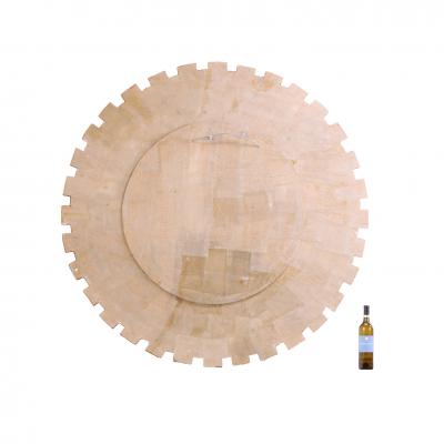 Line Vautrin Rare 59 gold gilt glass geometric mirror in the manner of Line Vautrin 