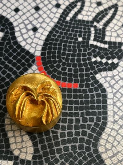 Line Vautrin Rare French Small Gilt Bronze Box by Line Vautrin