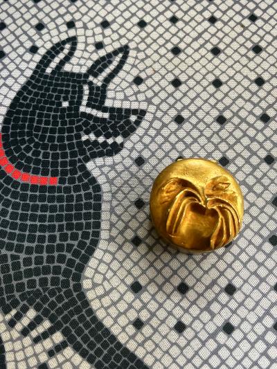 Line Vautrin Rare French Small Gilt Bronze Box by Line Vautrin