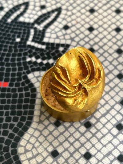 Line Vautrin Rare French Small Gilt Bronze Box by Line Vautrin