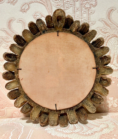 Line Vautrin Rare Mirrored Glass and Talosel Resin Gribiche Mirror by Line Vautrin