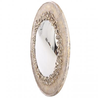 Line Vautrin Silvered Resin and Old Glass Convex Mirror in the Manner of Line Vautrin 