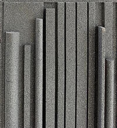 Lines of Stone Grey Hank Hecht Wood Assembledge Wall Sculpture 2002
