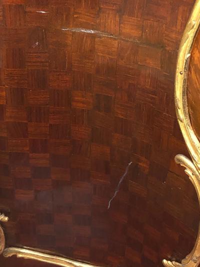 Linke Style Louis XV Curio Vitrine Cabinet 19th 20th Century Bombe Inlaid