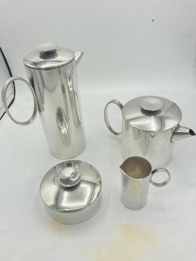 Lino Sabattini 1960s silver plated Tea set By Lino Sabattini for Christofle