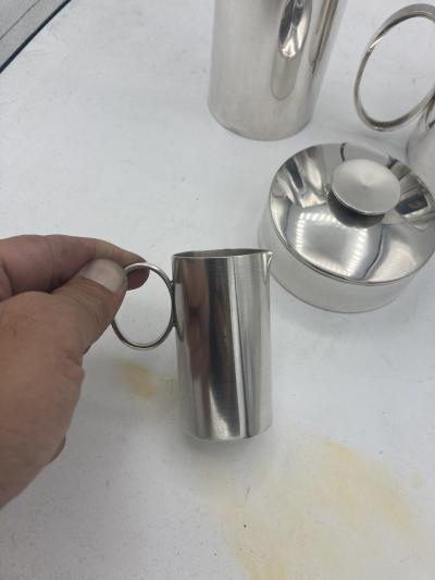 Lino Sabattini 1960s silver plated Tea set By Lino Sabattini for Christofle