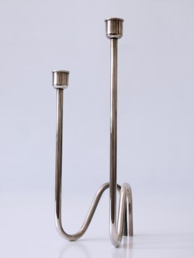 Lino Sabattini Elegant Mid Century Modern Candle Holder Flamma by Lino Sabattini Italy 1970s