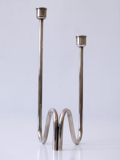 Lino Sabattini Elegant Mid Century Modern Candle Holder Flamma by Lino Sabattini Italy 1970s