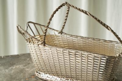 Lino Sabattini Lino Sabattini for Christofle Bottle Holder in Silvered Metal