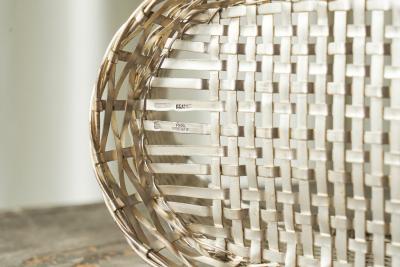 Lino Sabattini Lino Sabattini for Christofle Bottle Holder in Silvered Metal