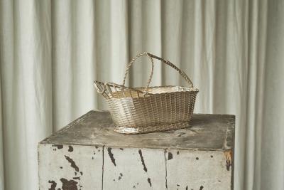 Lino Sabattini Lino Sabattini for Christofle Bottle Holder in Silvered Metal